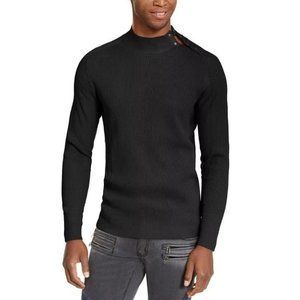 Inc Men's Ribbed Button Neck Sweater L